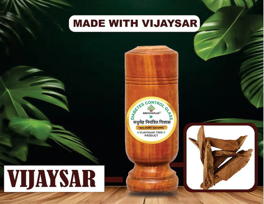 Vijaysar Wood Glass — Natural Sugar Balance, the Ayurvedic Way