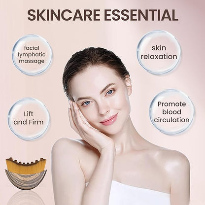 Lymphatic Contour Face Brush, Dry Brush for Skin, Facial Massage Tool for Lymphatic Drainage, Improve Skin Texture, 1 Pc
