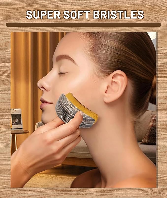 Lymphatic Contour Face Brush, Dry Brush for Skin, Facial Massage Tool for Lymphatic Drainage, Improve Skin Texture, 1 Pc