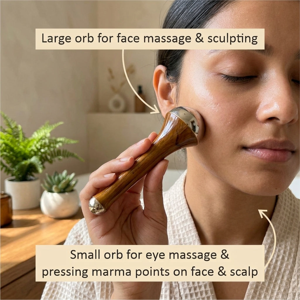 Kansa Wand 2-in-1 (Face & Foot Detox Massager)