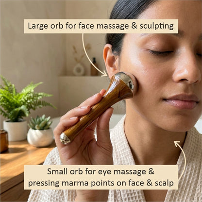 Kansa Wand 2-in-1 (Face & Foot Detox Massager)